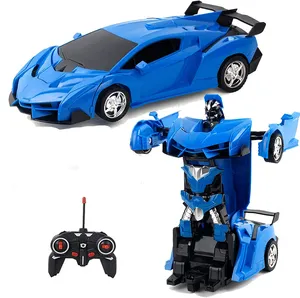 1:18 Incrível RC Tumbler Stunt Carro Transformável Guerreiro Controle Remoto Carro Para Crianças