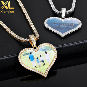 New <b>Large</b> love <b>Photo</b> <b>Frame</b> Pendant Fashion Brand Personalized Customized <b>Photo</b> Necklace Pendant for Men and Women - Product Image 5