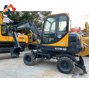 Mini-excavatrice compacte d'occasion Hyundai Corée 6 tonnes sur roues 60W 60Wvs, certifiée CE - Product Image 1