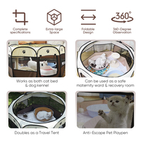 Cage pour animaux de compagnie moderne et personnalisable, imperméable, pliable, parc pour chiens et chats, clôture portable, chenil, tente rectangulaire en Oxford pour animaux de compagnie
