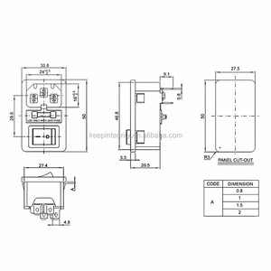 4Pin IEC320 C14 Inlet Connector Plug Fuse Holder <strong>Socket</strong> <strong>Switch</strong> AC Male Power <strong>Socket</strong> AC-01 - Product Image 6