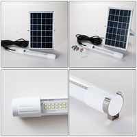 Lampes solaires de sécurité d'extérieur étanches 60W 100W 200W avec télécommande pour garage et atelier, tube LED solaire T8