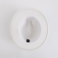 Chapeau de cowboy en coton unisexe à large bord, style rétro panamé, pour le printemps, l'automne, les activités de plein air et les festivals de musique
