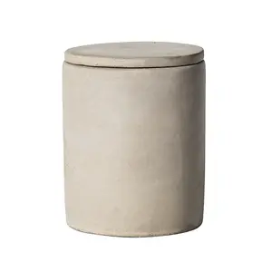 LTC45 efeito fosco cor natural Concreto Mold Cimento jar Vela com tampa