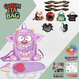 Manufacturer Ita <b>Bag</b> Crossbody Pu Ita <b>Bag</b> <b>Clear</b> PVC Window Pin Display Custom Ita <b>Bag</b> Backpack - Product Image 3