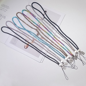 New product 2026 Diamond Cell Phone Lanyard Luxury Bling Keychain Wallet Strap Rhinestone Shoulder Crystal Bead Mobile Phone Chain Bag Strap