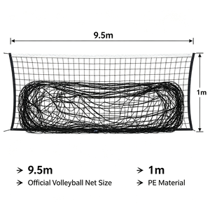 Red <span class=keywords><strong>de</strong></span> Voleibol Plegable y Portátil para Recreación Diaria, Red Estándar Resistente al Agua con <span class=keywords><strong>Malla</strong></span> <span class=keywords><strong>de</strong></span> PE para Deportes en Interiores y Exteriores - Product Image 4
