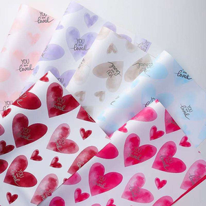 Papel de Regalo con Forma de Corazón, TE AMO, Impermeable, Papel para Ramos Hechos a Mano, Materiales Florales para Floristería - Product Image 5