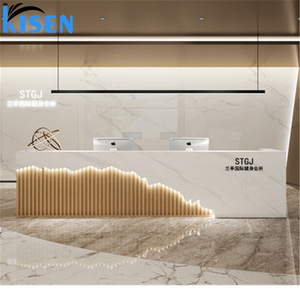 Kisen Luxury Versatile for Office Hospital Bar Hotel Living Room Workshop Salon Cashier <b>Counter</b> Big Size Table <b>Reception</b> Desk - Product Image 4