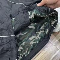 Ensemble de survêtement en nylon réfléchissant personnalisé BINBEIER, noir, ample, décontracté, coupe-vent, pantalon de survêtement pour hommes