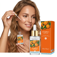 Sérum Éclaircissant à la Vitamine C, Essence Visage Illuminatrice, Correcteur de Taches Brunes, Hydratant, Fournisseur OEM ODM