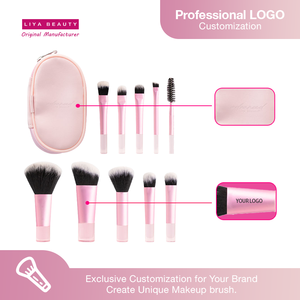 Juego de 10 Brochas de Maquillaje Marrones al por Mayor, Precio Competitivo de Lujo, Logotipo Personalizado para Artistas Profesionales - Product Image 2