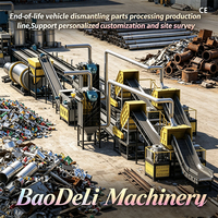 Ligne de tri et de broyage industrielle révolutionnaire pour métaux, pour barres d'armature en acier, poutres en H, fontes de fer, canettes UBC, dans un centre de technologie de recyclage des déchets