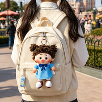 Porte-clés en peluche personnalisé avec logo, motif visage amusant, mini poupée, breloque de sac, vente en gros, directement de l'usine, idéal pour cadeau d'enfant