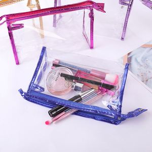 For Large-Capacity PVC <b>Transparent</b> Waterproof Zipper Closure Fashion Cosmetic Travel <b>Bag</b> Model 176hc - Product Image 2