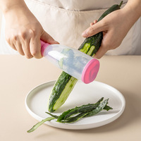Couteau à éplucher multifonctionnel avec tube de rangement pour éplucher les pommes et les concombres Type de rangement pratique Fournitures