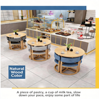 Ensemble de table et chaises de négociation moderne 4 pièces pour petits appartements - Ensemble de salle à manger en bois peu encombrant pour balcon, zones café, usage scolaire