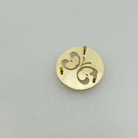 Plaques de logo métalliques personnalisées de 40 mm de diamètre, étiquettes de marque pour sacs à main, en alliage de zinc, logo doré, étiquette métallique pour accessoires de sac à main