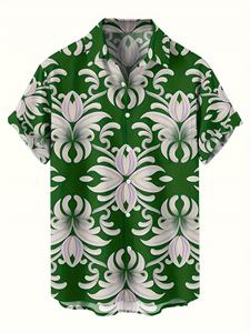 Ngắn Tay Áo Giản Dị Nút Xuống Nhiệt Đới Bãi Biển Áo Sơ Mi Người Đàn Ông Của Hawaii Áo Sơ Mi - Product Image 2