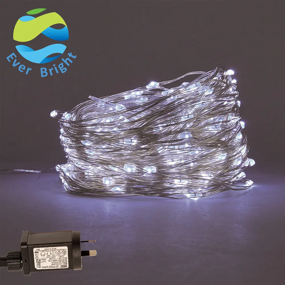 Corda de fio de cobre com 2390cm 300, mini fio de led decorativo para festa de natal e áreas externas