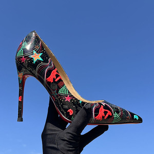 Nouvelles Escarpins de Bureau Colorés pour Femmes Africaines 2025 – Talons Hauts Rouges 8-12cm, Bout Pointu, Dessus en Cuir Verni, Idéales pour l'Extérieur - Product Image 5