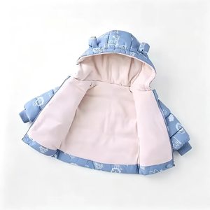 Vêtement d'extérieur chaud pour enfants unisexe, en coton imprimé à capuche, pour garçons et filles - Product Image 6