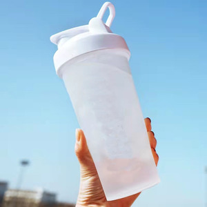 350ml Reusable Plastic Sports <b>Shaker</b> Water <b>Bottle</b> with Handle and Straw for Outdoor Drinking - Product Image 2