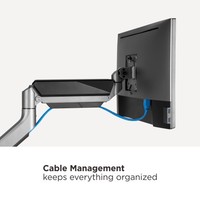 LDT52-C012 bras de moniteur unique à ressort à gaz robuste support de bureau support de moniteur VESA réglable support d'écran support de moniteur