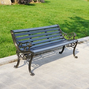 Banc <span class=keywords><strong>de</strong></span> parc public chaise assise en <span class=keywords><strong>aluminium</strong></span> en bois <span class=keywords><strong>jardin</strong></span> avec accoudoir bancs d'extérieur avec dossier - Product Image 6