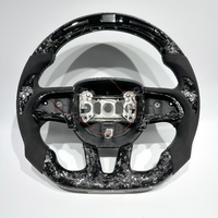 Volant en fibre de carbone bleu pour Dodge Challenger Charger RT Durango SRT Jeep Cherokee Trackhawk Hellcat