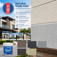 Peinture à base de pierre naturelle, revêtement texturé, résistant aux intempéries, finition décorative pour murs extérieurs