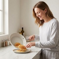 Poêle à frire antiadhésive moderne en aluminium forgé avec revêtement marbré, durable, écologique, base à induction, logo personnalisé, pour usage en cuisine
