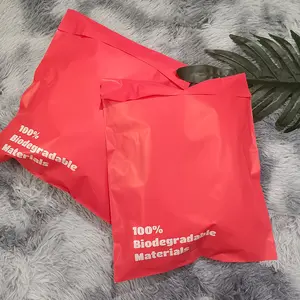 Custom Logo Adhesive Self Seal Clothing Mailing Bags Red Shipping Envelope Bag Private Design Express Waterproof Polymailer