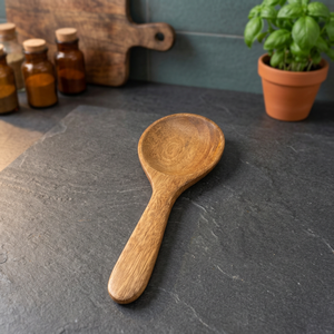 Cuchara de Servir de Madera Pulida a Mano, Ecológica, Estilo Simple, Utensilio de Cocina, Cubertería, Estilo Clásico Ecológico - Product Image 1