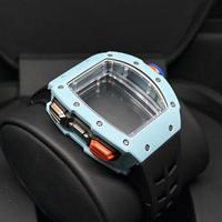 Modische Automatische Mechanische Chronograph-Uhr für Herren, 6501 Serie, Carbonfaser-Gehäuse, Skelett-Design, Herren-Geschenkuhr
