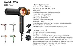 مجفف شعر كهربائي احترافي قابل للطي بقوة 2000 واط مع فوهة تركيز وتقنية الأيونات السالبة، سرعتان/3 درجات حرارة - Product Image 5