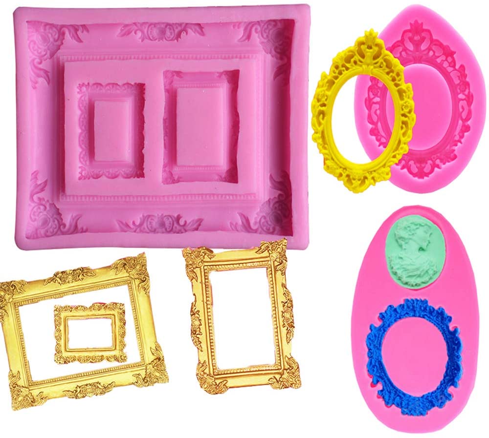 XMOLDNMS Barok Frame Fondant Mallen Fotolijst Fondant Mallen