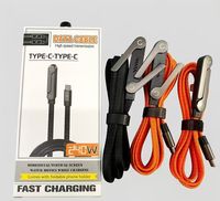 Kabel Data USB Type-C ke Type-C 240W Sudut Kanan 1.5m/5FT 5A Pengisian Cepat Berbahan Nilon Kepang untuk Ponsel, Laptop & Perangkat Gaming di Mobil