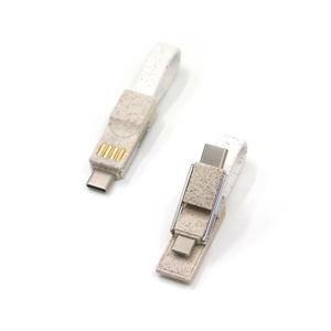 สายชาร์จแม่เหล็กแบบสั้น USB สำหรับเครื่องพิมพ์และคอมพิวเตอร์ ผลิตจากฟางข้าว เป็นมิตรต่อสิ่งแวดล้อม ขายส่ง/ปลีก สำหรับโปรโมชั่น - Product Image 2