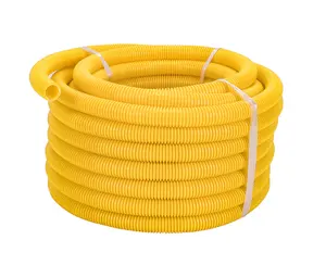 Ledes重型25毫米橙色聚氯乙烯电气柔性波纹电缆软管导管聚氯乙烯电气