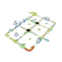 Plateforme gonflable combinée d'aventure intérieure/extérieure sur mesure pour parc aquatique et aire de jeux