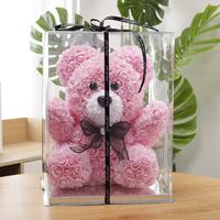 ODIS - Caja de Terciopelo de Primera Calidad, la Más Vendida, Disponible en Fábrica, con Oso de Peluche y Rosa Eterna para el Día de San Valentín