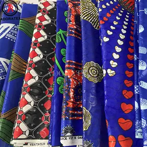 Tissu imprimé africain en gros Chine Wax Prints tissus ankara Java polyester Bazin EMBOSS imprime tissu