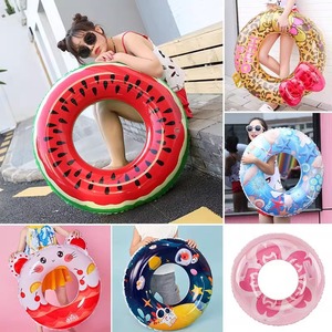 Anillo de natación con forma de sandía para niños, juguete flotante redondo de Pvc grueso para piscina, Unisex, YB189 - Product Image 4