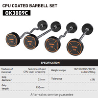 Équipement de musculation commercial OKPRO, barre d'haltères, vente en gros, poids libres, barres fixes rondes CPU