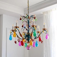 Lustre LED en verre de Murano de style italien, design fruitier, pour salon et chambre de luxe, éclairage vintage