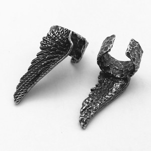 yunnique Feather Cuff <b>Earrings</b> Stainless Steel Geometric Design Unisex Fashion Jewelry - Product Image 3