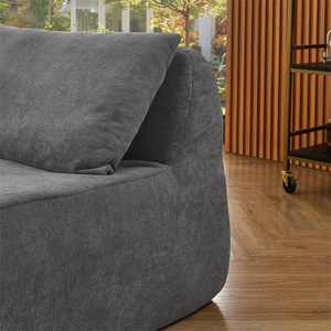 Fauteuil pouf géant d'intérieur, lit paresseux individuel avec coussin lombaire et repose-pieds ottoman pour chambre à coucher - Vente en gros - Product Image 3