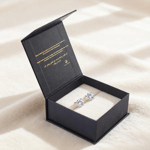 Boîte à bijoux portable de luxe en papier personnalisé pour homme, grande taille, style antique, pour bagues et cadeaux - Product Image 1