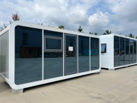 Maisons préfabriquées luxueuses en forme de pod, préfabriquées, mobiles, en acier, conteneurs, kit de maison Apple, à vendre